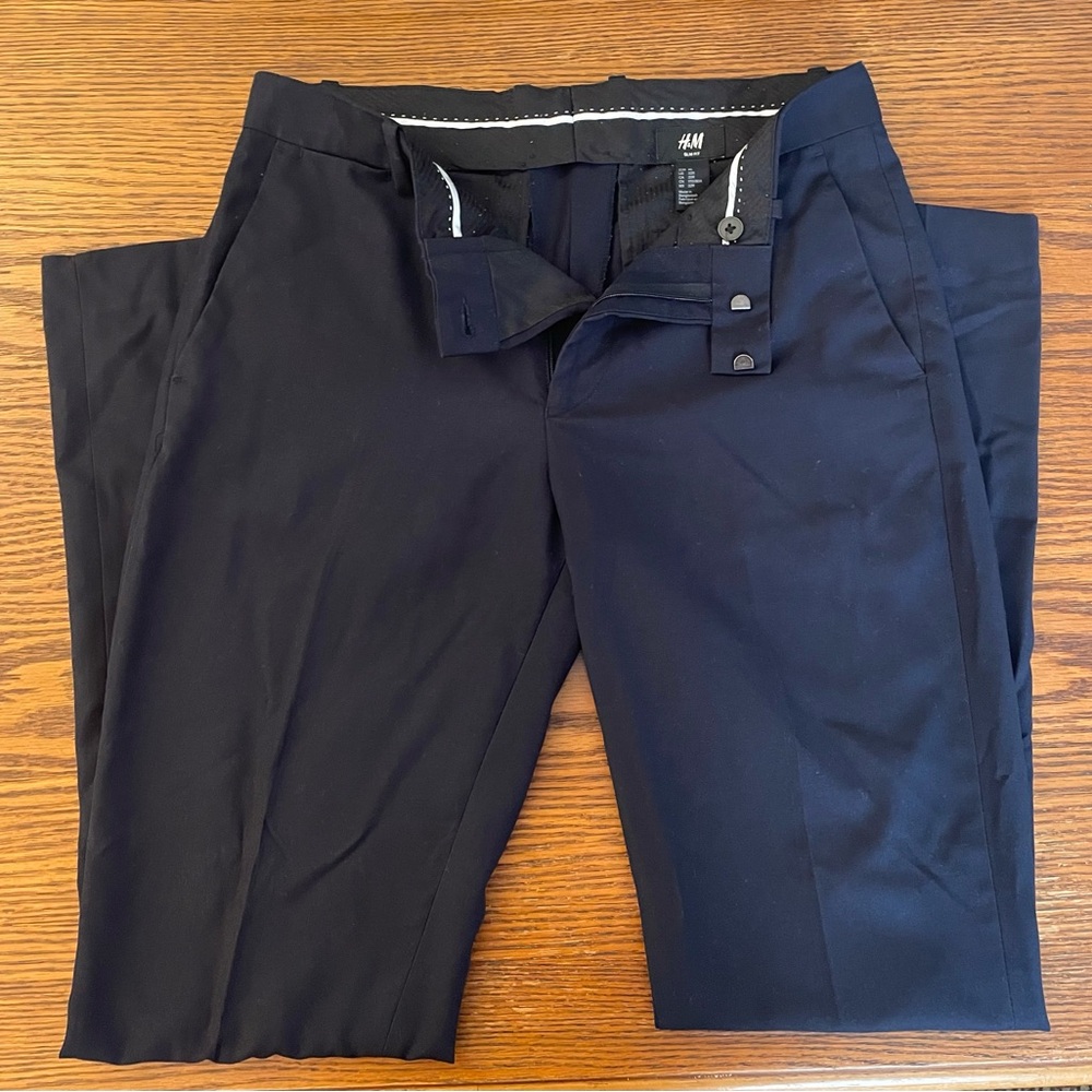 H&M Men's Dark Navy Dress Pants